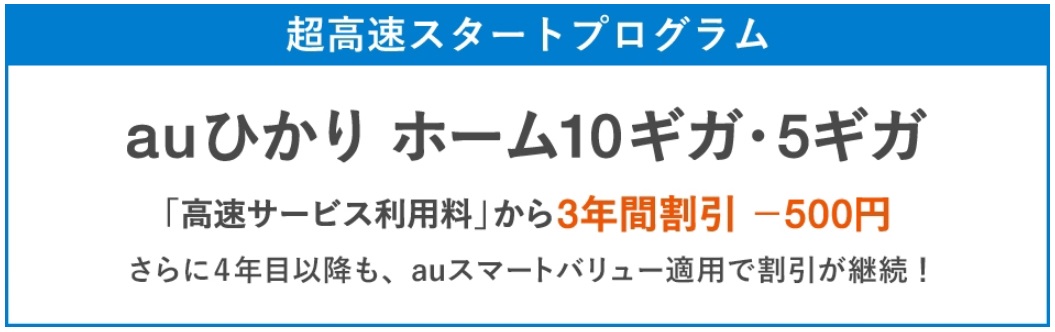 Auひかりの 超高速スタートプログラム の適用条件や注意点について Auのミカタ